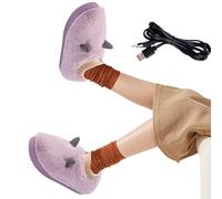 Pantoufles Chauffantes - Pantoufles Chauffantes Douces Pour La Maison, Chaussures Chauffante Électriques USB, Chauffe-pieds D'intérieur Pour Femmes | Pantoufle D'hiver Chaude En Peluche Pour La Maiso