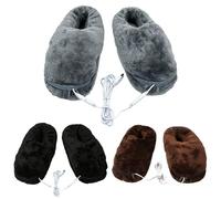 Pantoufles chauffantes pour l'hiver - Chaussures chauffe-pieds électriques en peluche à chauffage rapide professionnel pour système de confort et de chaleur | Fournitures ménagères pour appartement, d