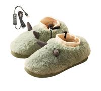 Pantoufles chauffantes rechargeables, chauffe-pieds électriques en peluche confortables, chauffe-pieds USB en peluche, pantoufles pelucheuses pour la maison, les voyages, la chambre à coucher