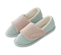 Pantoufles Chaussettes Femme Chaussons De Bottes Maison Sippers pour Femmes Pantoufles en Coton Anti-dérapant léger Maison extérieur intérieur Chaussures Chausson Homme Charentaise (Green, 38-39)