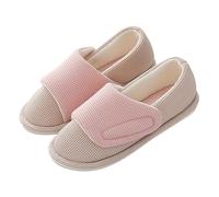 Pantoufles Chaussettes Femme Chaussons De Bottes Maison Sippers pour femmes pantoufles en coton anti-dérapant léger maison extérieur intérieur chaussures Chausson Homme Charentaise Mules (Pink, 40-41)