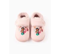 Pantoufles chaussons en velours avec Princesses disney rose clair 27