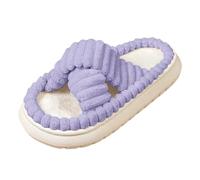 Pantoufles confortables à plateforme avec bout ouvert pour femme - Pour l'intérieur et l'extérieur - Vêtements décontractés - Chaussures souples - Chaussures de bateau pour femme - 37, Violet clair