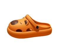 Pantoufles confortables antidérapantes pour femme avec design Kapibara pour l'extérieur, loisirs, chaussures d'été avec semelle intermédiaire fixe, Orange, 36 EU