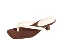 Pantoufles confortables pour femme - Sandales compensées - Sandales de plage - Sandales de loisirs - Semelle intérieure fermée - Talons hauts - Été - Légères et respirantes