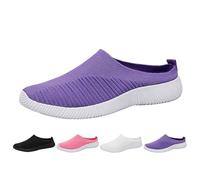 Pantoufles confortables pour homme et femme - Chaussures de jardin orthopédiques antidérapantes - Chaussures de santé légères et respirantes - Chaussures de marche - Chaussures de loisirs, lilas, 37