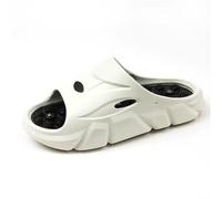 Pantoufles D'acupression Unisexes Chaussons De Douche À Semelle Épaisse Antidérapante Avec Masseur De Pieds Sandales De Réflexologie D'acupuncture Favorisent Circulation Sanguine(White Black,40 EU)