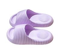 Pantoufles de bain antidérapantes pour homme et femme - Motif nuage - Chaussons de maison - Chaussons antidérapants - Pantoufles d'intérieur - Pantoufles antidérapantes, lilas, 36