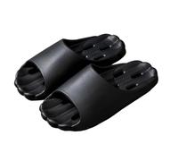 Pantoufles de bain confortables pour couples sandales de douche ouvertes pour un usage domestique et professionnel (Black-a, 43)