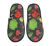 Pantoufles De Bain Dessin Animé, Légume Frais Chaussons Antidérapant Accueil Slippers Unisexe Chausson Maison Pour L'IntéRieur Bureau Spa M
