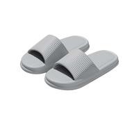 Pantoufles de bain pour homme et femme - Couleur unie - Tendance - Chaussons de bain - Antidérapants et amortissants - Semelles épaisses - Chaussures d'été - Chaussures de loisirs, gris, 42 EU