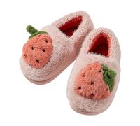 Pantoufles de chambre pour enfants en coton pour filles et garçons, pantoufles confortables à mémoire de forme, pantoufles d'intérieur chaudes pour l'hiver, sandales pour filles 10 11, rose, 31 EU