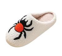 Pantoufles De Citrouille,Chaussons d'halloween,Pantoufles Cerise,Hiver Claquette à la Fraise AntidéRapante Peluche Diapositives Douces pour La Maison pour IntéRieur Ou ExtéRieur