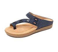 Pantoufles de Correction Du Pouce pour Femmes, Plateforme Sandales Femme éTé Confortable OrthopéDique à Bout Ouvert Chaussures de Plage avec Soutien de La VoûTe Plantaire(Size:41EU,Color:bleu)
