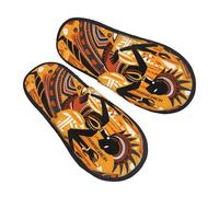 Pantoufles de danse africaine pour femme et homme - Chaussons ethniques antidérapants - Confortables - En mousse à mémoire de forme - Pour chambre à coucher, voyage, multicolore, 6/8 UK Men/ 6/8.5 UK