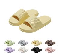 Pantoufles de douche antidérapantes unisexes pour la maison, la salle de bain, la piscine, jaune, 43/44 EU