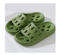 Pantoufles de Douche pour Femmes d'intérieur, Pantoufles de Sandale de Douche avec Trous de Drainage, Sandale de Douche Spa, Pantoufles de Douche antidérapantes (Couleur : Vert, Taille : 38-39 EU)