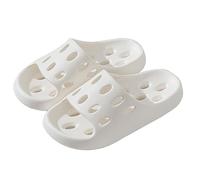 Pantoufles de Douche pour Femmes d'intérieur, Pantoufles de Sandale de Douche avec Trous de Drainage, Sandale de Douche Spa, Pantoufles de Douche antidérapantes (Couleur : Blanc, Taille : 44-45