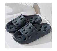 Pantoufles de Douche pour Femmes d'intérieur ， Pantoufles de Sandale de Douche avec Trous de Drainage Sandale de Douche Spa Pantoufles de Douche antidérapantes (Couleur : Gris foncé, Taille :