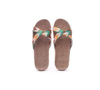 Pantoufles de Femmes Summer Chinese de rotin de rotin Pantalons de Lin pour Hommes Femmes Sandales à Feuilles glissantes