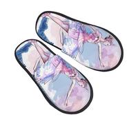 Pantoufles de la Tour Eiffel pour femme et homme - Aquarelle Paris - Antidérapantes - Confortables - En mousse à mémoire de forme - Pour chambre à coucher, voyage, multicolore, 6/8 UK Men/ 6/8.5 UK