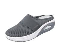 Pantoufles De Marche Chaussons d été pour Femmes onfortables et antidérapants Parfaits pour Plage et Maison sans Couture ni Logo (Dark Gray, 43)