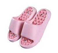 Pantoufles de massage d'acupression avec design à 3 aimants, semelle antidérapante, massage de la voûte plantaire et du talon, toboggan d'intérieur, rose (rose, 5, adulte, femme, 5, numérique, système
