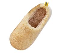Pantoufles de massage d'acupression pour femme Printemps Automne et Hiver Maison Intérieur Peluche Épaisse Doux Non Silencieux Chaud Bout Enveloppé Pantoufles en Coton Peluche, jaune, 39 EU