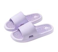 Pantoufles de massage d'acupression - Réflexologie thérapeutique - Pour pieds - Massage - Akupoint - Soulage la douleur de l'arche - Antidérapantes - Pour baignoire, douche, lilas, 36 EU