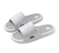 Pantoufles de massage d'acupression - Réflexologie thérapeutique - Pour pieds - Massage - Akupoint - Soulage la douleur de l'arche - Antidérapantes - Pour baignoire, douche, gris, 44 EU