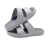 Pantoufles De Massage Des Pieds Par Acupression Hommes Et Femmes Chaussons De Douche Antidérapants À Bout Ouvert Sandales De Réflexologie Et D'acupuncture(Gray,44/45 EU)