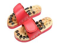 Pantoufles de massage des pieds pour femme - Chaussons d'acupuncture pour soulager le stress - Chaussures d'intérieur avec semelle en pierres de massage pour la maison, la salle de bain et d'autres