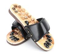 Pantoufles de massage des pieds, sandales d'acupuncture en pierre de galet pieds Relax chaussures tapis relaxant réflexologie outils de massage soins de santé pour(39-40)