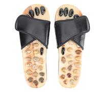 Pantoufles de massage des pieds, sandales d'acupuncture en pierre de galet pieds Relax chaussures tapis relaxant réflexologie outils de massage soins de santé pour(43-44)