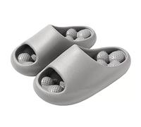 Pantoufles de massage Femmes Hommes Sandales Bout ouvert Chaussures de douche Maison Chaussons Balles de golf Chaussures de douche Séchage rapide Sandales de plage antidérapantes ( Color : Grey , Size