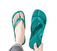 Pantoufles de Massage hommes tongs grande taille diapositives décontractées plage antidérapante for Chanclas Hombre(Green,43)