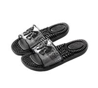 Pantoufles de Massage,Masseur de Pied d'Acupression Chaussures de Massage des Pieds pour Détendre les Pieds et Favoriser la Circulation Sanguine(Size:EU 36/37,Color:Noir)