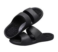 Pantoufles De Massage Par Acupression Hommes Et Femmes Sandales De Massage Des Pieds Par Réflexologie Plantaire Chaussures De Douche Antidérapantes À Bout Ouvert(Black,38/39 EU)