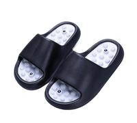 Pantoufles De Massage Par Acupression Pour Soulager La Fasciite Plantaire Masseur De Pieds À Thérapie Magnétique Femme Homme Sandales De Douche Antidérapantes À Bout Ouvert(Black,44 EU)