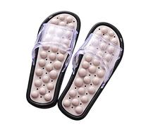 Pantoufles de Massage - pour Hommes Femmes - Acupression réflexologie - Points de Pression stimulés, améliorent la santé Le Bien-être - Look sophistiqué Classique (Couleur : Noir, Taille : 34-36