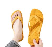 Pantoufles de Massage tongs for hommes, grande taille | Diapositives décontractées Plage antidérapante for Chanclas Hombre(Yellow,45)