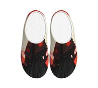 Pantoufles de motivation Samurai en flanelle pour homme Guerrier japonais Chaussures d'hiver antidérapantes chaudes pour intérieur et extérieur, multicolore, X-Small Men/ Small Women