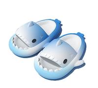 Pantoufles de plage antidérapantes pour enfants avec dents de requin, Blue D., 31/32 EU