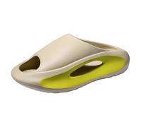 Pantoufles de salle de bain à bout ouvert pour femme - Pantoufles orthopédiques d'intérieur pour fasciite plantaire - Légères et respirantes - Antidérapantes - Sandales de sport tendance, café, 39 EU