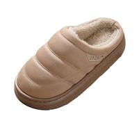 Pantoufles de salle de bain antidérapantes pour homme et femme Printemps Automne et Hiver Intérieur Intérieur en peluche épaisse douce et chaude Bout enveloppé Couple Même style Pantoufles de salle de