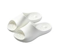 Pantoufles de soutien de la voûte plantaire pour la maison - Antidérapantes - Pour l'intérieur et l'extérieur - Silencieuses - Massage des pieds - Pour homme et femme, Blanc., 42 EU