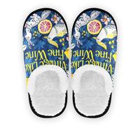 Pantoufles de spa pour femme - En polaire corail - Semelle antidérapante - Chaudes - Pour la maison, la chambre à coucher, le bureau, les voyages, le yoga - Taille M, Vintage Like Fine Wine Henri