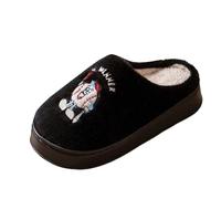 Pantoufles de sport avec broderie de baseball, semelle épaisse, tendance | Tissu en velours, thème du sport de baseball, semelle épaisse tendance, couple chaud, bleu, taille 36-43