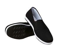 Pantoufles de Style Chinois Kung Fu Arts Martiaux Chaussures de Tai Chi Semelle en Caoutchouc Unisexe Noir Taille EU 40