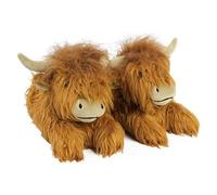 Pantoufles de vache écossaise -, pantoufles d'intérieur chaudes en peluche, pantoufles mignonnes | Idéal pour une utilisation en intérieur, garder au chaud en hiver, se détendre dans le salon ou la